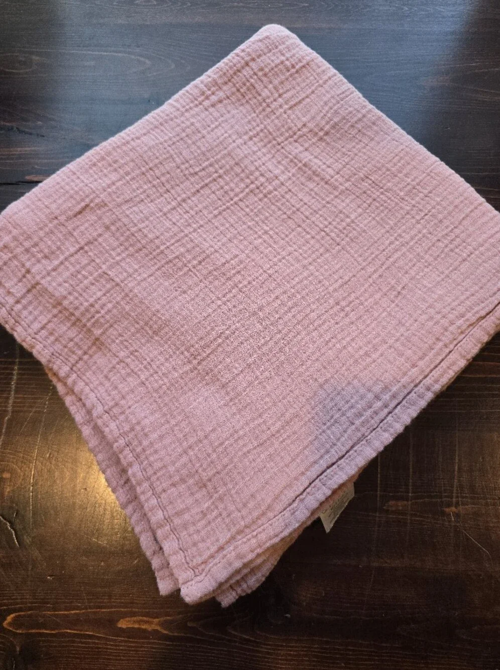 ely's & co. 100% Cotton Muslin Baby Swaddle Blanket Dusty Mauve Pink